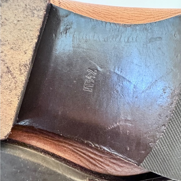 Tory Burch Women's Size 7.5 M Tall Leather Riding Boots Brown Gold Logo - Picture 16 of 16